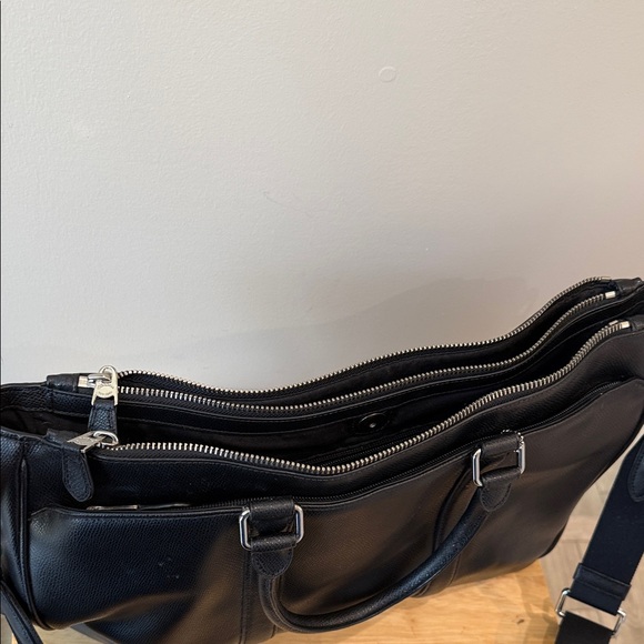 Coach Black Leather Briefcase Tote Bag - Picture 5 of 6